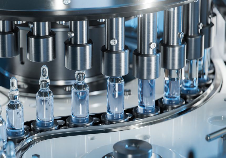 Automatisierte Abfüllanlage für pharmazeutische Ampullen"